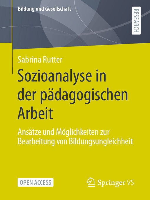 Title details for Sozioanalyse in der pädagogischen Arbeit by Sabrina Rutter - Wait list